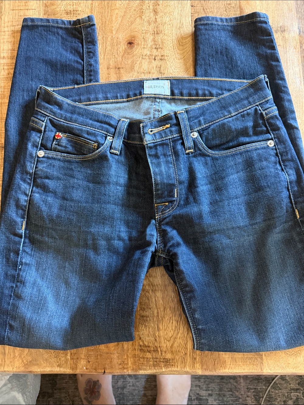 Hudson Jeans Women's Straight Leg Dark Blue Denim